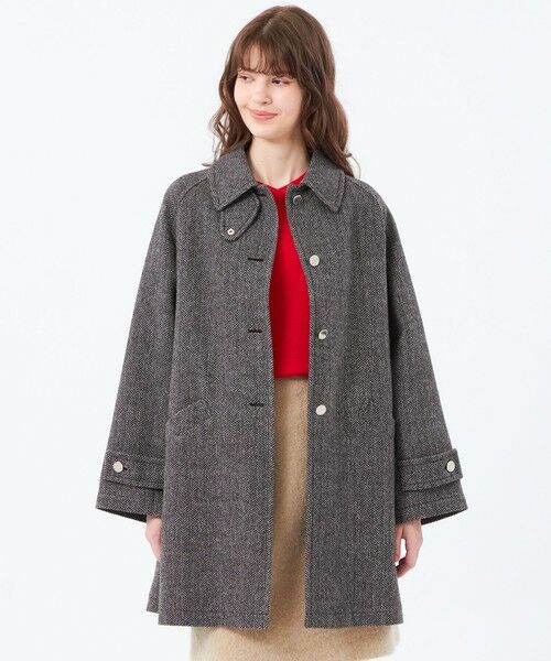 MACKINTOSH PHILOSOPHY/マッキントッシュ フィロソフィー 【LEE11月号掲載/蛯原友里さん着用】【WELBURY(ウェルベリー)】HEAT TWEED製 チャコールグレー1 36 MACKINTOSH PHILOSOPHY/マッキントッシュ フィロソフィー 【LEE11月号掲載/蛯原友里さん着用】【WELBURY(ウェルベリー)】HEAT TWEED製 チャコールグレー1 36