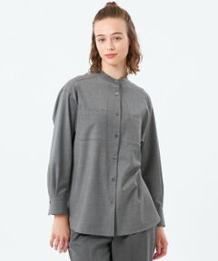 MACKINTOSH PHILOSOPHY / マッキントッシュ フィロソフィー シャツ・ブラウス | ウールトロバンドカラーシャツ