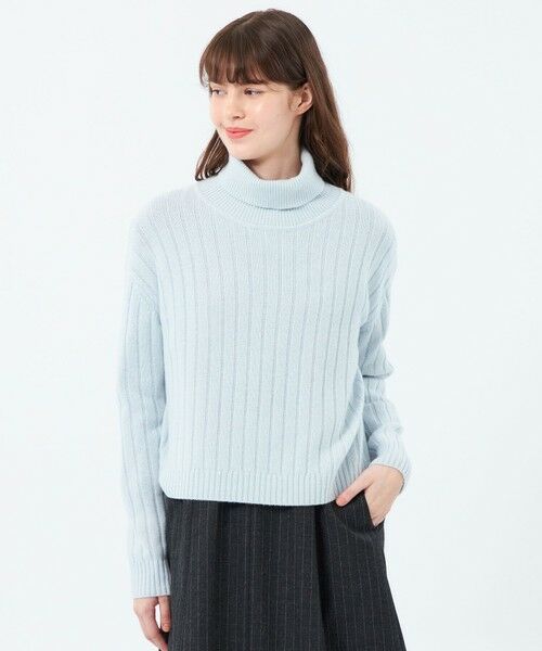 MACKINTOSH PHILOSOPHY / マッキントッシュ フィロソフィー ニット・セーター | ウールカシミヤハイネックニット(ブルー1)