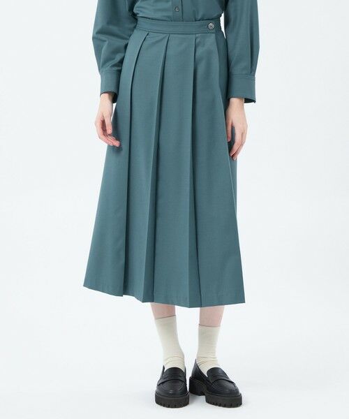 MACKINTOSH PHILOSOPHY/マッキントッシュ フィロソフィー ウールトロタックプリーツスカート ネイビー1 34