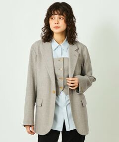 MACKINTOSH PHILOSOPHY / マッキントッシュ フィロソフィー ノーカラージャケット | GREY LABEL ウールシングルジャケット