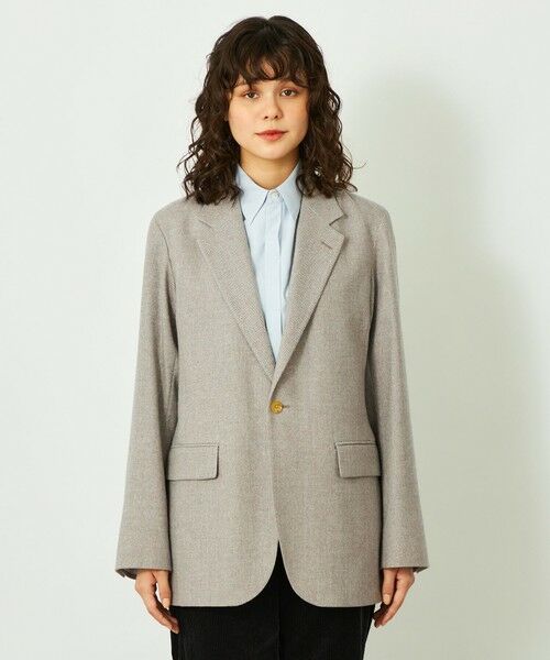 MACKINTOSH PHILOSOPHY / マッキントッシュ フィロソフィー ノーカラージャケット | GREY LABEL ウールシングルジャケット | 詳細4