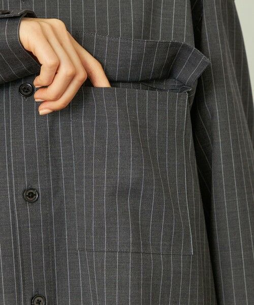 MACKINTOSH PHILOSOPHY / マッキントッシュ フィロソフィー シャツ・ブラウス | GREY LABAL ウールストライプオフィサーシャツ | 詳細6