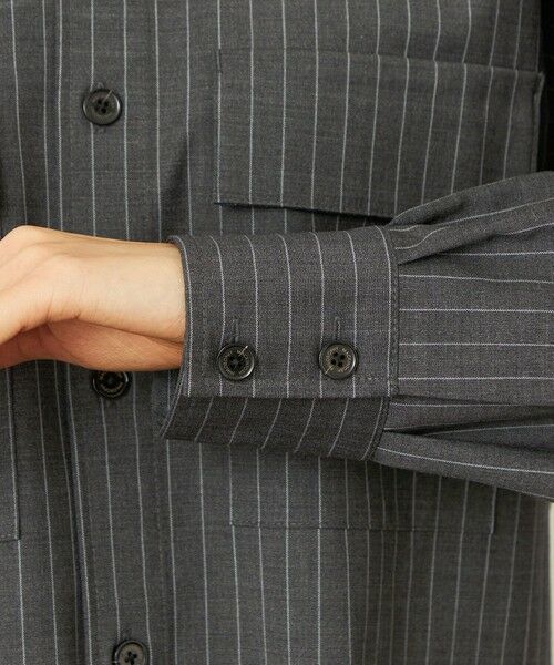 MACKINTOSH PHILOSOPHY / マッキントッシュ フィロソフィー シャツ・ブラウス | GREY LABAL ウールストライプオフィサーシャツ | 詳細7