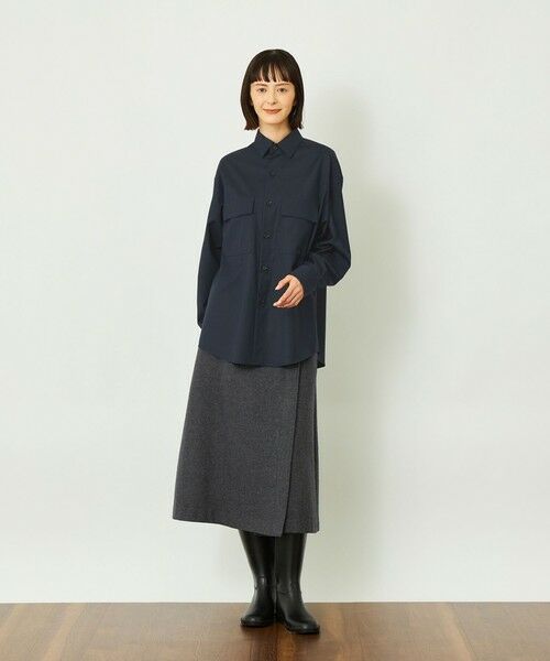 MACKINTOSH PHILOSOPHY / マッキントッシュ フィロソフィー シャツ・ブラウス | GREY LABAL ウールストライプオフィサーシャツ | 詳細1