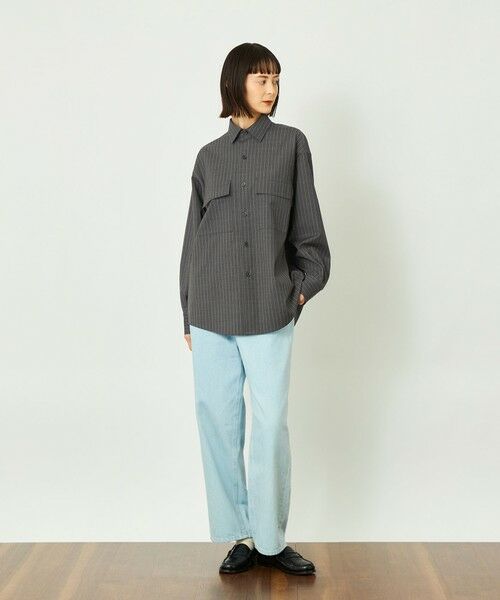 MACKINTOSH PHILOSOPHY / マッキントッシュ フィロソフィー シャツ・ブラウス | GREY LABAL ウールストライプオフィサーシャツ | 詳細2