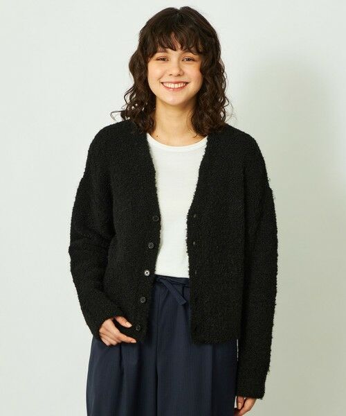 MACKINTOSH PHILOSOPHY/マッキントッシュ フィロソフィー GREY LABEL ブークレカーディガン ブラック1 2 MACKINTOSH PHILOSOPHY/マッキントッシュ フィロソフィー GREY LABEL ブークレカーディガン ブラック1 2