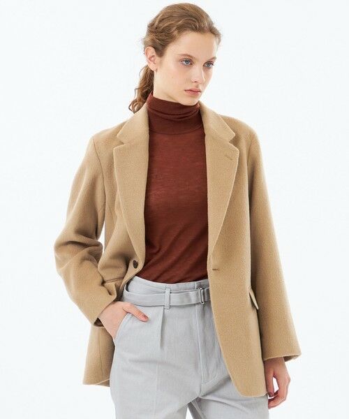 MACKINTOSH PHILOSOPHY / マッキントッシュ フィロソフィー ノーカラージャケット | 【WEB&一部店舗限定】アンゴラウールシャギージャケット(ベージュ6)