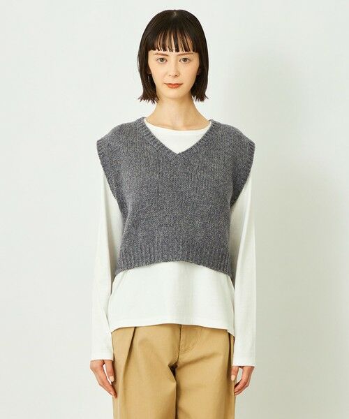 MACKINTOSH PHILOSOPHY / マッキントッシュ フィロソフィー ニット・セーター | GREY LABEL ローゲージショートベスト | 詳細3