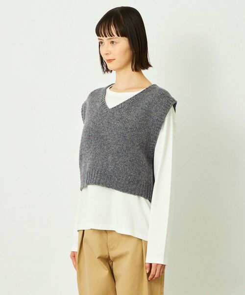 MACKINTOSH PHILOSOPHY / マッキントッシュ フィロソフィー ニット・セーター | GREY LABEL ローゲージショートベスト | 詳細4