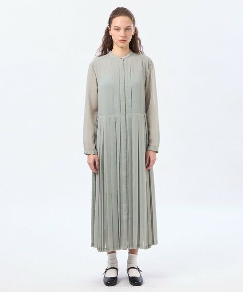 MACKINTOSH PHILOSOPHY / マッキントッシュ フィロソフィー ロング・マキシ丈ワンピース | 【WEB&一部店舗限定】【WILLINGHAM DRESS（ウィリングハムドレス）】トリプルプリーツ | 詳細4