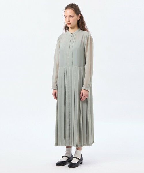 MACKINTOSH PHILOSOPHY / マッキントッシュ フィロソフィー ロング・マキシ丈ワンピース | 【WEB&一部店舗限定】【WILLINGHAM DRESS（ウィリングハムドレス）】トリプルプリーツ | 詳細5