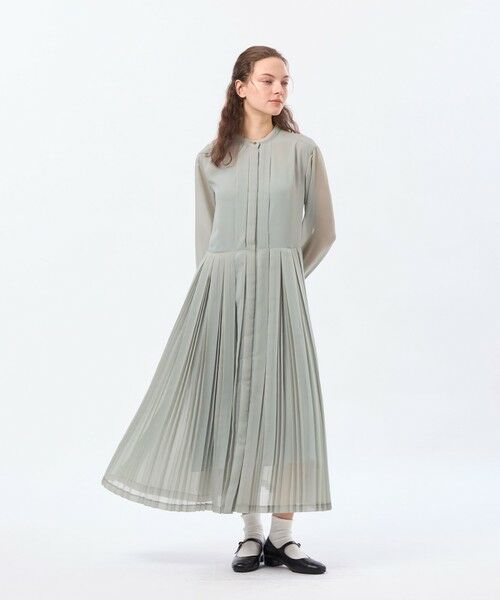 MACKINTOSH PHILOSOPHY / マッキントッシュ フィロソフィー ロング・マキシ丈ワンピース | 【WEB&一部店舗限定】【WILLINGHAM DRESS（ウィリングハムドレス）】トリプルプリーツ | 詳細1