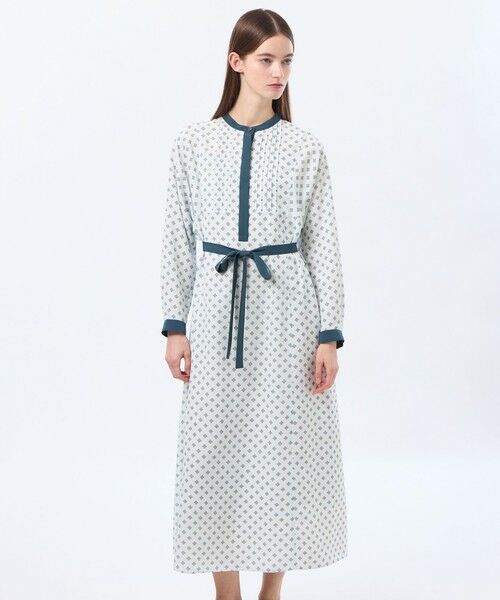 MACKINTOSH PHILOSOPHY / マッキントッシュ フィロソフィー ロング・マキシ丈ワンピース | 【CRANWELL DRESS(クランウェル ドレス)】ラッケンブースプリント（グレー3）