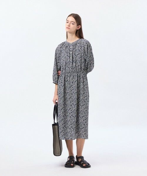 MACKINTOSH PHILOSOPHY / マッキントッシュ フィロソフィー ロング・マキシ丈ワンピース | バイカラーフラワープリントワンピース | 詳細1