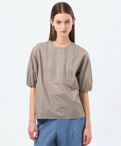 MACKINTOSH PHILOSOPHY / マッキントッシュ フィロソフィー シャツ・ブラウス | フロントレースブラウス（ベージュ3）