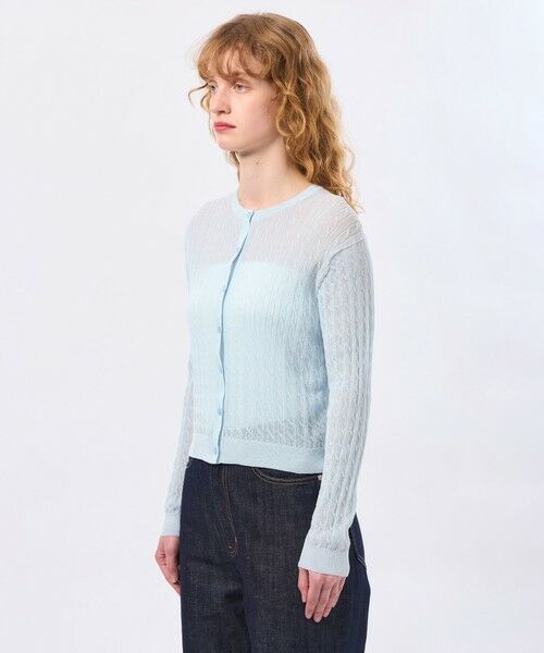 MACKINTOSH PHILOSOPHY / マッキントッシュ フィロソフィー ニット・セーター | 【LEE4月号/蛯原友里さん着用】シアーケーブルカーディガン | 詳細5