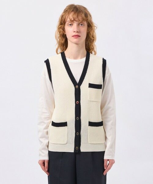 MACKINTOSH PHILOSOPHY / マッキントッシュ フィロソフィー ニット・セーター | 【LEE4月号/蛯原友里さん着用】パッチポケットニットジレ | 詳細5