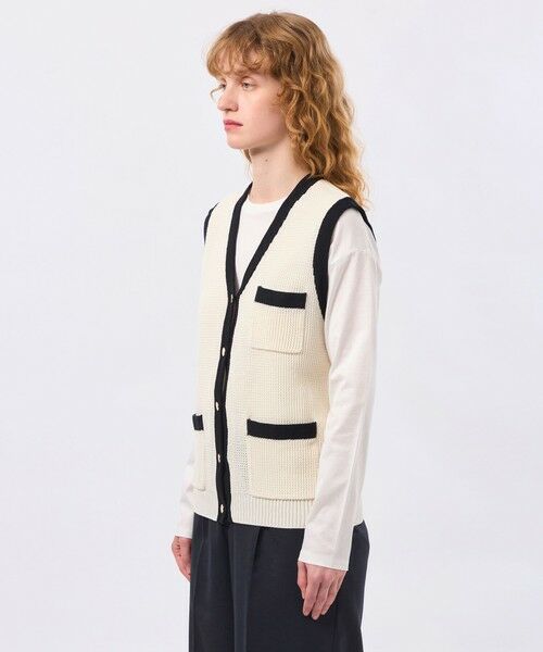 MACKINTOSH PHILOSOPHY / マッキントッシュ フィロソフィー ニット・セーター | 【LEE4月号/蛯原友里さん着用】パッチポケットニットジレ | 詳細6