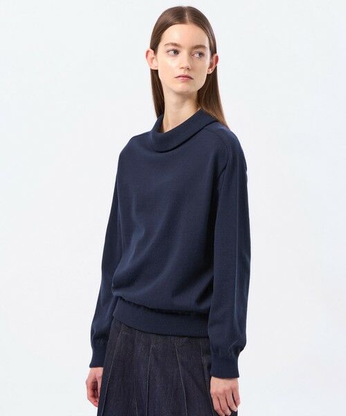 MACKINTOSH PHILOSOPHY / マッキントッシュ フィロソフィー ニット・セーター | バイカラーロールニット（ネイビー3）