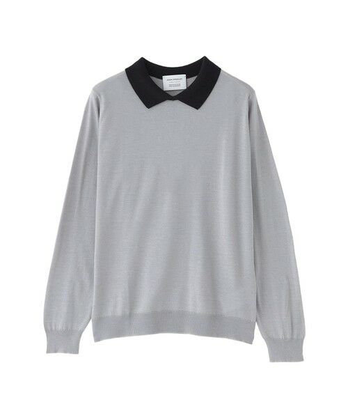 MACKINTOSH PHILOSOPHY / マッキントッシュ フィロソフィー ニット・セーター | 【JOHN SMEDLEY】バイカラーニットポロシャツ（グレー4）