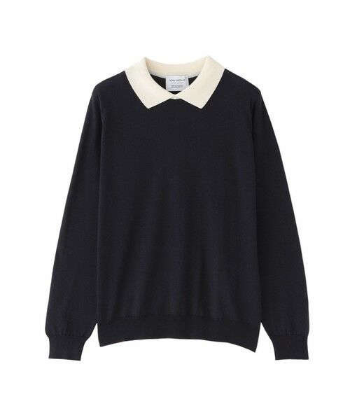 MACKINTOSH PHILOSOPHY / マッキントッシュ フィロソフィー ニット・セーター | 【JOHN SMEDLEY】バイカラーニットポロシャツ（ネイビー3）