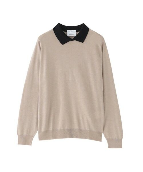 MACKINTOSH PHILOSOPHY / マッキントッシュ フィロソフィー ニット・セーター | 【JOHN SMEDLEY】バイカラーニットポロシャツ（ベージュ1）