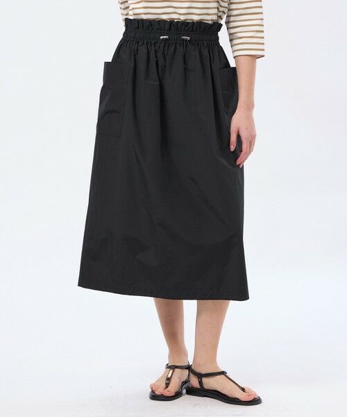 MACKINTOSH PHILOSOPHY / マッキントッシュ フィロソフィー ロング・マキシ丈スカート | 【LEE4月号/蛯原友里さん着用】ウエストギャザースカート（ブラック1）