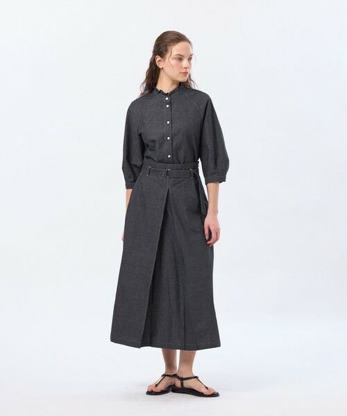 MACKINTOSH PHILOSOPHY / マッキントッシュ フィロソフィー ロング・マキシ丈スカート | ハケメコットンリネンスカート | 詳細3