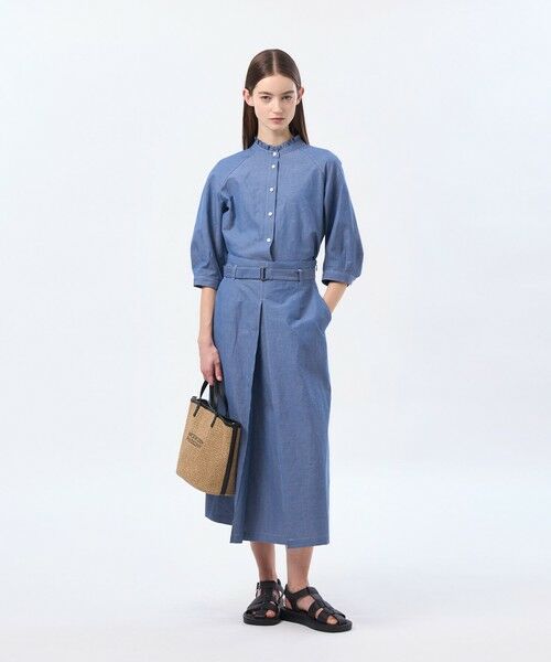 MACKINTOSH PHILOSOPHY / マッキントッシュ フィロソフィー ロング・マキシ丈スカート | ハケメコットンリネンスカート | 詳細1