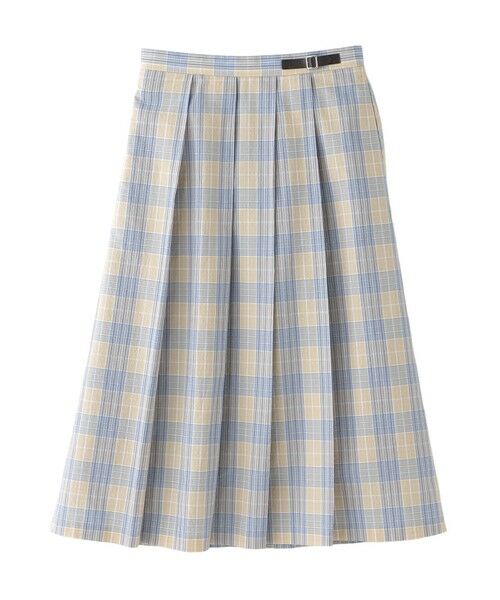MACKINTOSH PHILOSOPHY / マッキントッシュ フィロソフィー ロング・マキシ丈スカート | サッカーチェックタックプリーツスカート（ベージュ1）