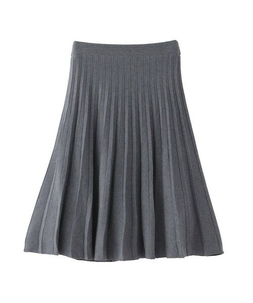 MACKINTOSH PHILOSOPHY / マッキントッシュ フィロソフィー ロング・マキシ丈スカート | 【WEB&一部店舗限定】フレアプリーツニットスカート（チャコールグレー1）