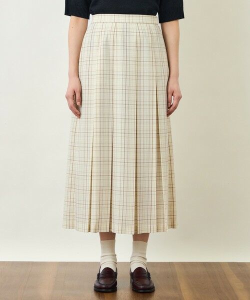 MACKINTOSH PHILOSOPHY / マッキントッシュ フィロソフィー ロング・マキシ丈スカート | GREY LABEL ボイルチェックタックスカート | 詳細4
