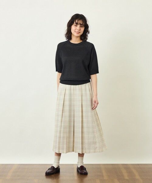 MACKINTOSH PHILOSOPHY / マッキントッシュ フィロソフィー ロング・マキシ丈スカート | GREY LABEL ボイルチェックタックスカート | 詳細1