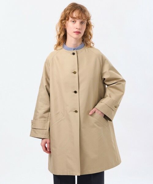 MACKINTOSH PHILOSOPHY / マッキントッシュ フィロソフィー その他アウター | 【WELBURY NO COLLAR(ウェルベリーノーカーラー)】ダブルクロス製（ベージュ1）