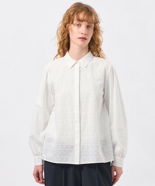 MACKINTOSH PHILOSOPHY / マッキントッシュ フィロソフィー シャツ・ブラウス | エンブロイダリーレースシャツ（オフホワイト1）