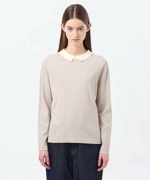 MACKINTOSH PHILOSOPHY / マッキントッシュ フィロソフィー ニット・セーター | 【Bicolor Knit Polo(バイカラーニットポロ)】ロングスリーブ | 詳細5