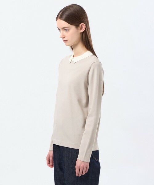 MACKINTOSH PHILOSOPHY / マッキントッシュ フィロソフィー ニット・セーター | 【Bicolor Knit Polo(バイカラーニットポロ)】ロングスリーブ | 詳細6