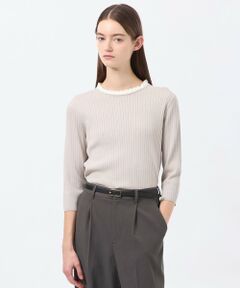 MACKINTOSH PHILOSOPHY / マッキントッシュ フィロソフィー ニット・セーター | フリルカラーリブニット