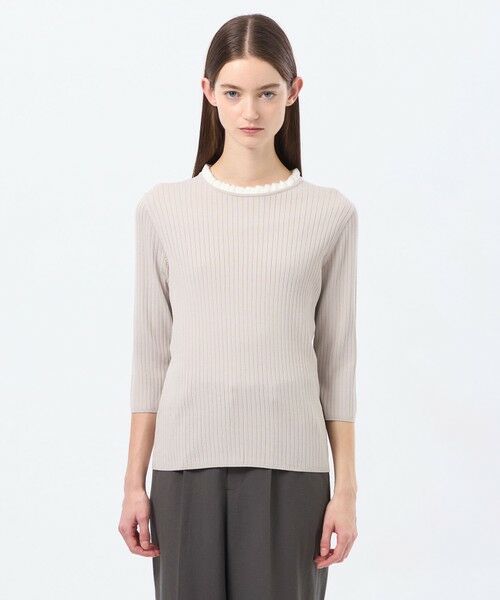 MACKINTOSH PHILOSOPHY / マッキントッシュ フィロソフィー ニット・セーター | フリルカラーリブニット | 詳細4