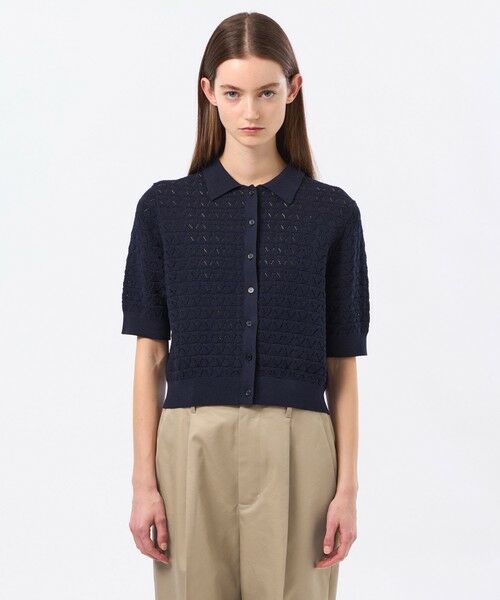 MACKINTOSH PHILOSOPHY / マッキントッシュ フィロソフィー ニット・セーター | アイレットレースポロニット | 詳細4