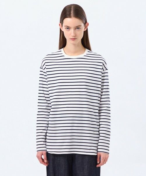 MACKINTOSH PHILOSOPHY / マッキントッシュ フィロソフィー カットソー | ラウンドヘムシルケットボーダーカットソー | 詳細2