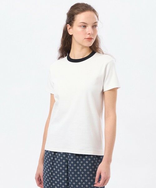 MACKINTOSH PHILOSOPHY / マッキントッシュ フィロソフィー カットソー | ラッケンブースリンガーネックTシャツ（オフホワイト1）