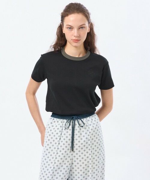 MACKINTOSH PHILOSOPHY / マッキントッシュ フィロソフィー カットソー | ラッケンブースリンガーネックTシャツ（ブラック1）