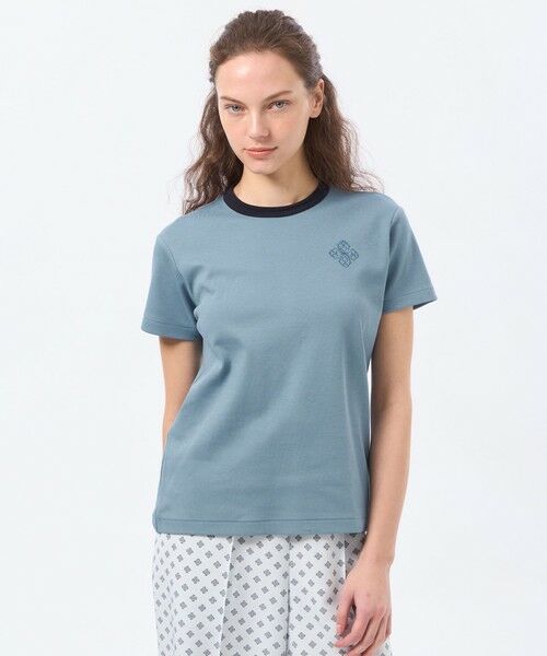 MACKINTOSH PHILOSOPHY / マッキントッシュ フィロソフィー カットソー | ラッケンブースリンガーネックTシャツ（ネイビー1）