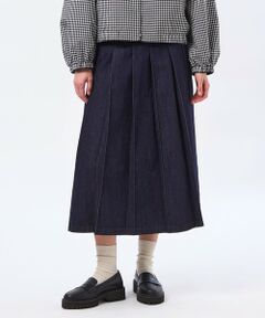MACKINTOSH PHILOSOPHY / マッキントッシュ フィロソフィー ロング・マキシ丈スカート | コットンデニムプリーツスカート