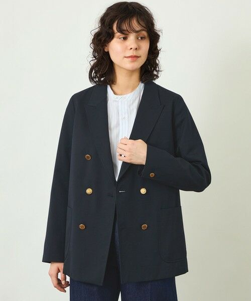 MACKINTOSH PHILOSOPHY / マッキントッシュ フィロソフィー ノーカラージャケット | 【GREY LABEL】ダブルブレストブレザー(ネイビー3)