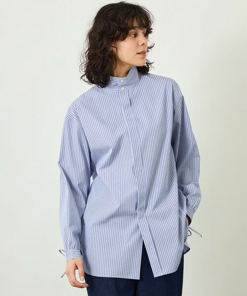 MACKINTOSH PHILOSOPHY / マッキントッシュ フィロソフィー シャツ・ブラウス | 【GREY LABEL】THOMAS MASONスタンドカラーシャツ（ブルー5）