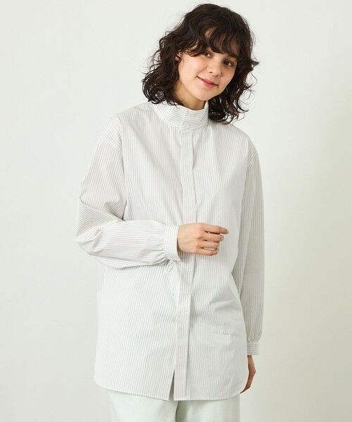 MACKINTOSH PHILOSOPHY / マッキントッシュ フィロソフィー シャツ・ブラウス | 【GREY LABEL】THOMAS MASONスタンドカラーシャツ（グリーン6）