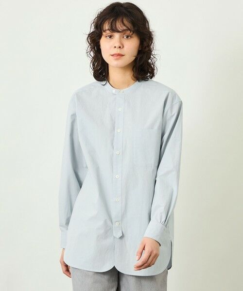 MACKINTOSH PHILOSOPHY / マッキントッシュ フィロソフィー シャツ・ブラウス | 【GREY LABEL】バンドカラーシャツ（ブルー1）